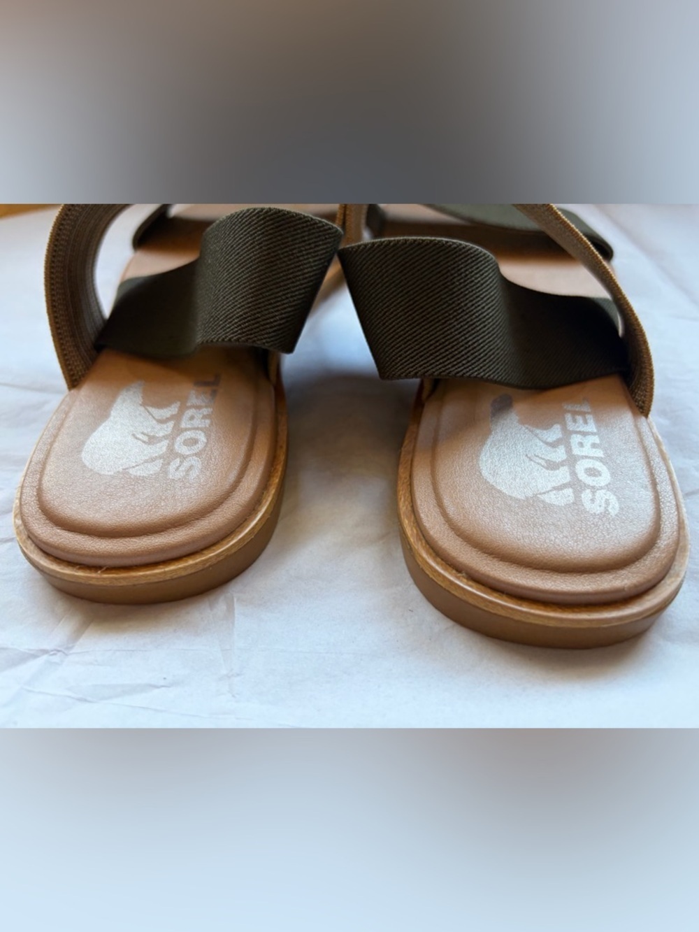 Sorel Women’s Ella II Strap Sandals Olive Green/Gum Size 10.5 - Picture 9 of 15